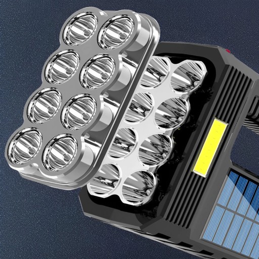 LATARKA SZPERACZ AKUMULATOROWA T6 LEDCOB USB SOLAR