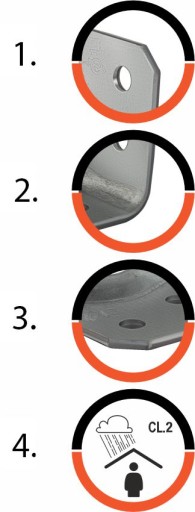 Łączniki ciesielskie kątowniki 105x105x90x2mm 50st stalowe Simpson ACR10520