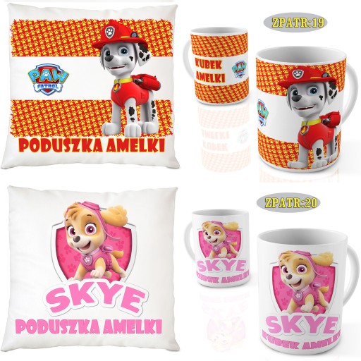Кружка PAW PATROL + подушка в подарок для фанатов ИМЯ