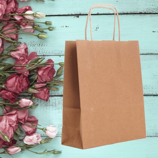 PAPER BAG серый 18x8x22 BAGS коричневый подарочные пакеты a5 маленькие 125шт
