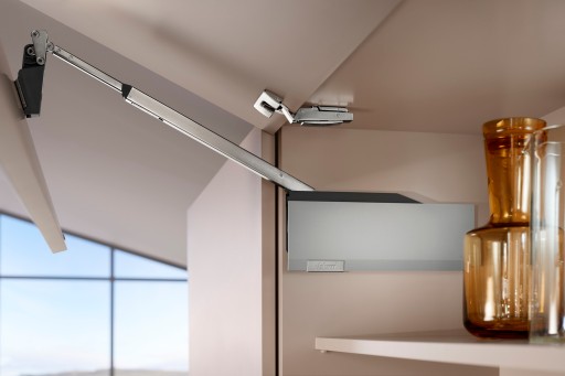 Комплект BLUM Aventos HF TOP светло-серый привод 22F2500 подъемник 22F3200