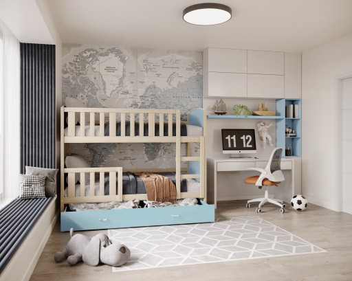 Кровать двухъярусная 160х80 серый ТАМИ
