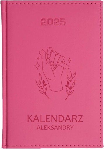КНИГА-КАЛЕНДАРЬ на каждый день А5 2025 С ГРАВИРОВКОЙ #П розовый