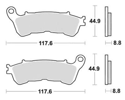 ПЕРЕДНИЕ КОЛОДКИ TRW HONDA NT700 V Deauville,ABS 06-16