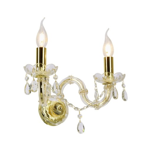 Золотой настенный светильник с кристаллами Candellux