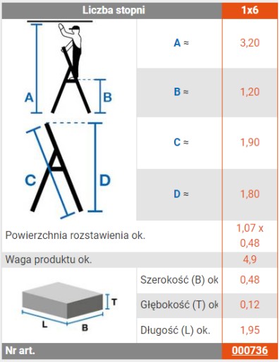 Лестница KRAUSE 6 ступеней Corda 000736
