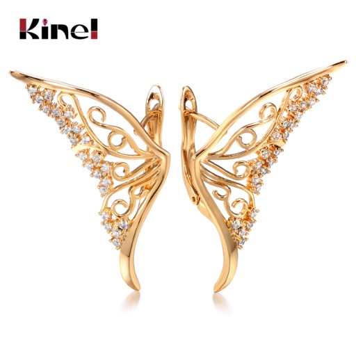 Роскошные серьги da из белого золота Kinel из розового золота 585 пробы