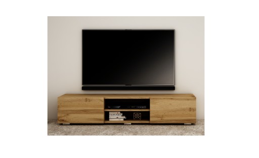 STOJĄCA SZAFKA RTV 120 CM DĄB WOTAN / POŁYSK/ MAT