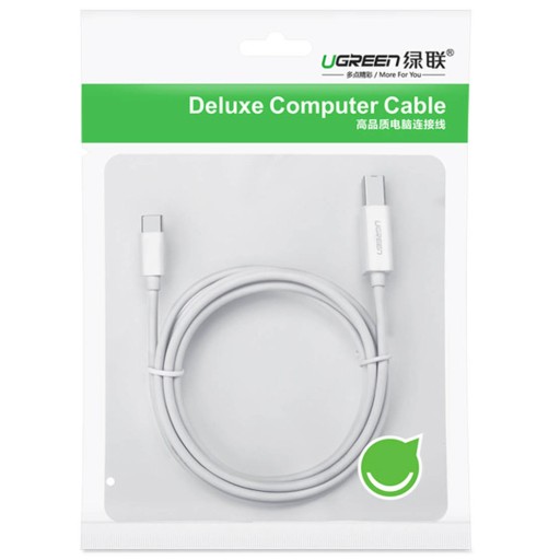 ЗЕЛЕНЫЙ КАБЕЛЬ ДЛЯ ПРИНТЕРА USB C НА USB B 480 Мбит/с ПРОЧНЫЙ 1 М