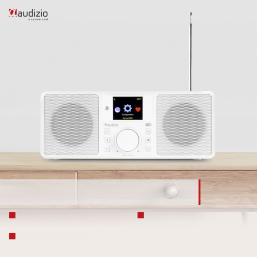 DAB-радио, Интернет-радио WiFi Bluetooth, белый