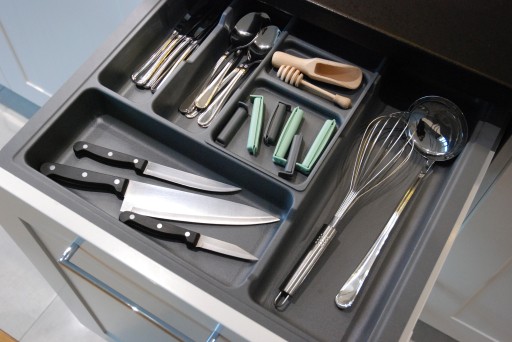 Wkład na sztućce organizer do szuflady 530x490mm grafit