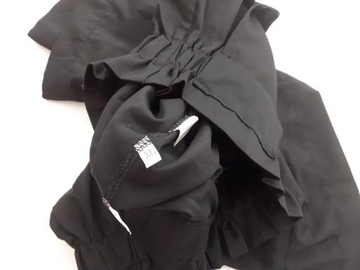 Чёрные тонкие КОРОТКИЕ ШОРТЫ с высокой талией PAPERBAG _ XL