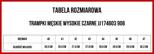 BIG STAR TRAMPKI MĘSKIE WYSOKIE CZARNE JJ174603 906 42