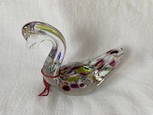 LUERROSE Szklana Figurka ŁABĘDŹ 9x9,5cm