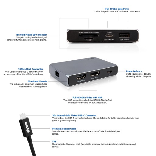 Зарядка CalDigit USB-C SOHO DOCK Gen.2 до 90 Вт 10 Гбит/с