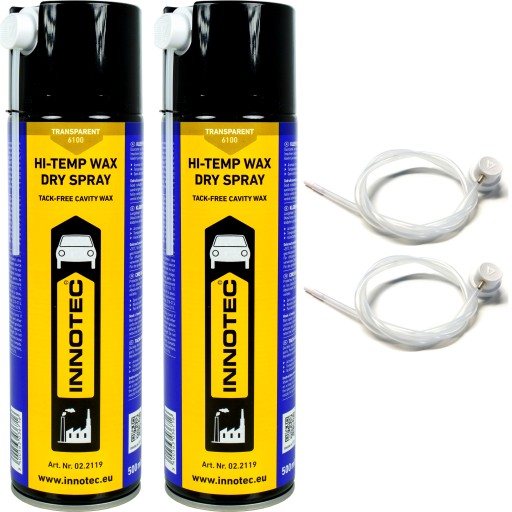 Suchy wosk bezbarwny INNOTEC Dry Spray 1L + Dysze do konserwacji