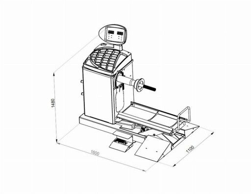 Балансировочный станок INVENTO VB 780 для легковых и грузовых шин с комплектом LLKW