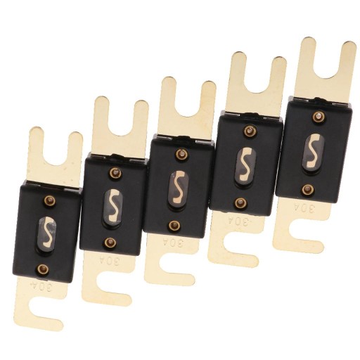 wkv-Great Performance 5 Pcs Car Auto ANL Gold Plated 30A 32V
