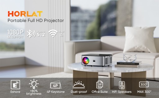 HORLAT 1 светодиодный проектор черный