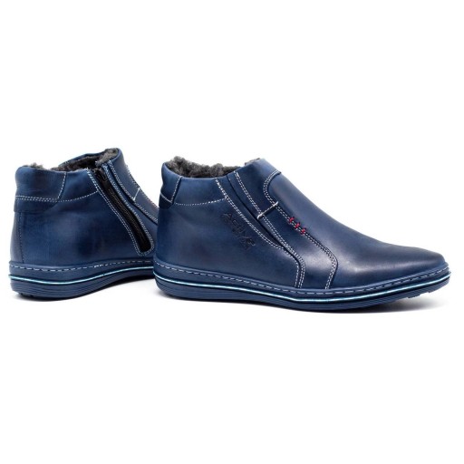 BUTY MĘSKIE SKÓRA POLSKIE 381S GRANAT 47