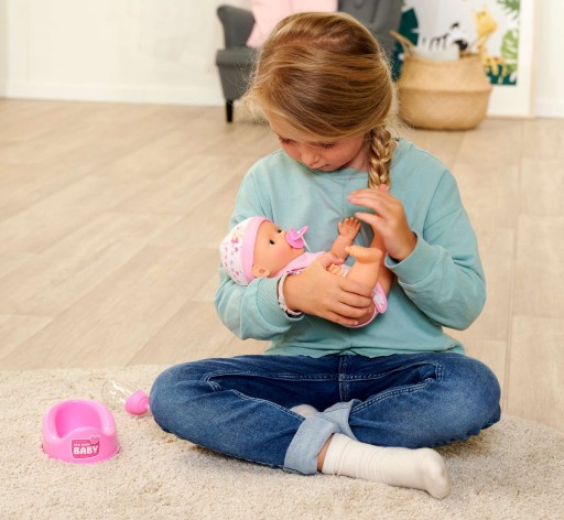 АВТОКРЕСЛО ДЛЯ КУКЛ БЕБИ HUGGLES + НОВОРОЖДЕННАЯ КУКЛА 30 СМ