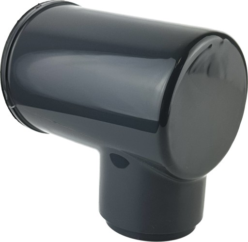 Переходник Galeco из ПВХ и СТАЛИ 110 для круглой трубы 90 и 100 Графит RAL7015
