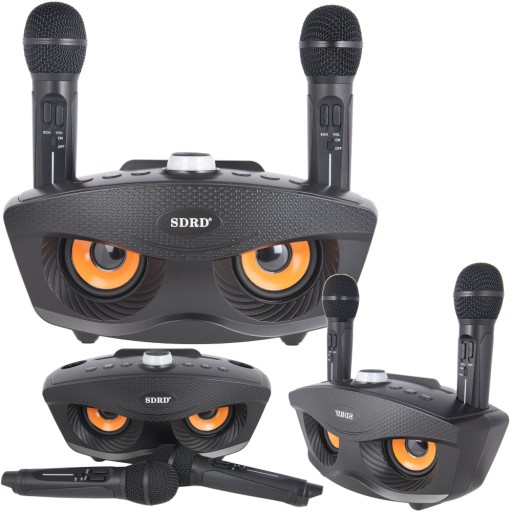 KARAOKE ZESTAW BEZPRZEWODOWY 2 MIKROFONY BLUETOOTH GŁOŚNIK PRZENOŚNY SUPER