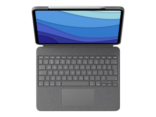 LOGITECH Combo Touch для iPad Pro 12,9 дюйма 5-го поколения — СЕРЫЙ — INTNL США
