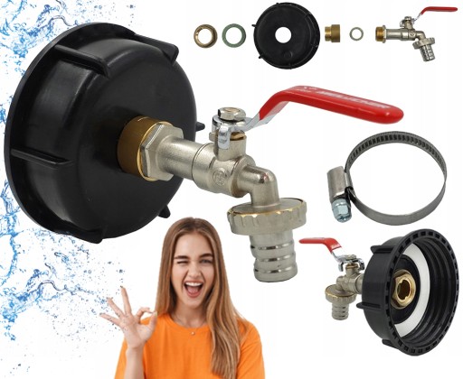 Металлический кран Mauser MAUSERA 1000L IBC PLUG Set FOR TANK