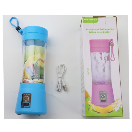 BLENDER SHAKER MIKSER ELEKTRYCZNY PRZENOŚNY 380ML KUBEK DO WYCISKANIA SOKU