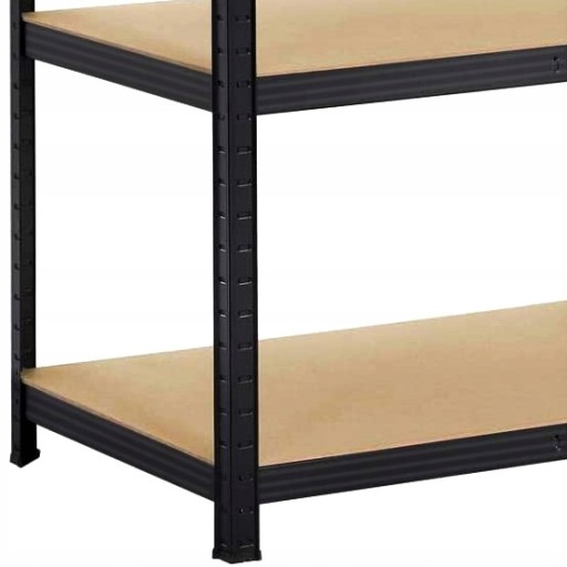 REGAŁ METALOWY MAGAZYNOWY GARAŻOWY CZARNY DO SPIŻARNI 5 PÓŁEK 180x90x40cm