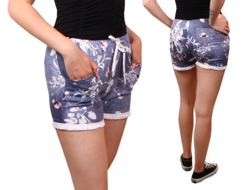 ШОРТЫ хлопковые короткие FLOWERS SHORTS 32N2 38/40