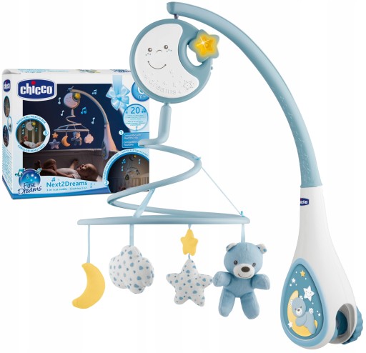 ДЕТСКАЯ КРОВАТКА CHICCO NEXT2DREAMS CARROUSEL PLAYFUL HUMMING BEDSIDE LAMP 3IN1