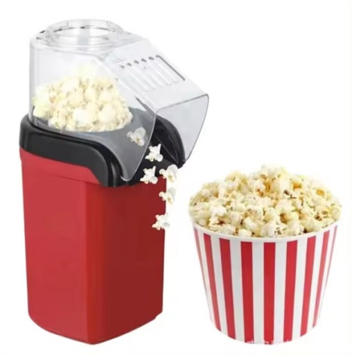 DOMOWA MINI MASZYNKA DO POPCORNU ELEKTRYCZNA BEZTŁUSZCZOWA + GRATISY