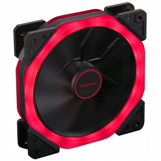 Корпус вентилятора 12 светодиодов, двойное кольцо, КРАСНЫЙ molex +3 контакта.