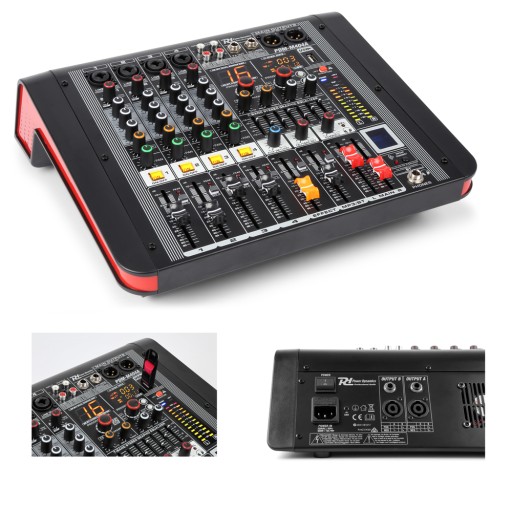 4-КАНАЛЬНЫЙ АНАЛОГОВЫЙ МОЩНЫЙ МИКШЕР PD 400 Вт/USB/BT