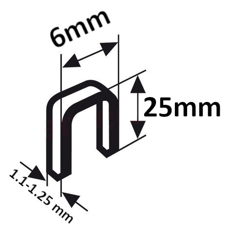 Скобы Parkside оцинкованные Тип 55 25мм 2400 шт.