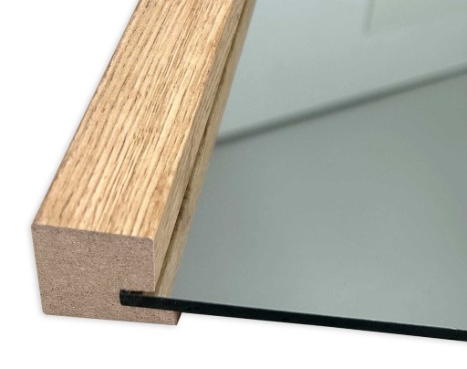Lustro w ramie 70x60 75x65 dąb wotan 3D