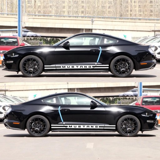 Racing Sports Car Stickers Stylish Auto Long Side Stripe Decals Vinyl Film