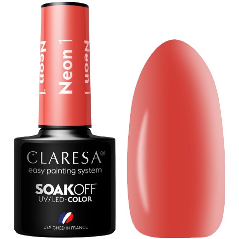 CLARESA NEONOWY LAKIER HYBRYDOWY 5ml NEON 1