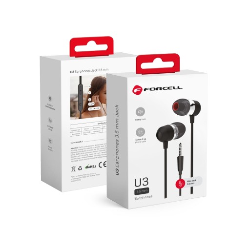 FORCELL Headset U3 Наушники-вкладыши с мини-разъемом 3,5 мм