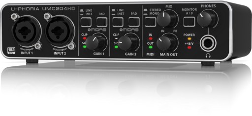 Аудиоинтерфейс Behringer UMC204HD USB MIDI 2x4