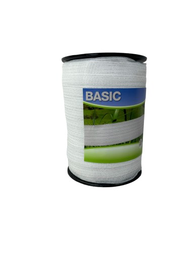 Лента BASIC 200м, 40мм, белая для овчарки, 8 проводов