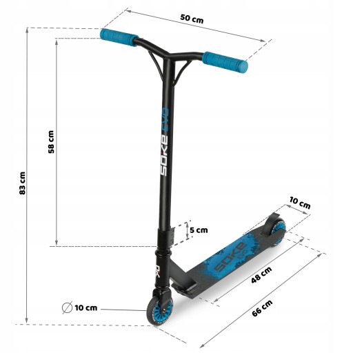 Трюковый самокат SOKE EVO ABEC-9 Stunt 100 кг.