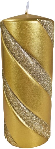 Декоративный НАБОР СВЕЧЕЙ VELLA GOLD ARTMAN, блестки