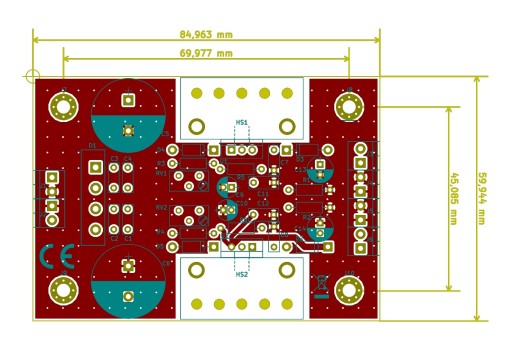 Печатная плата симметричного источника питания LM317 LM337 DIY