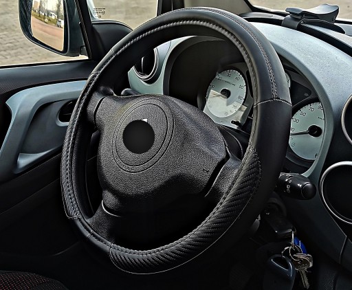 Pokrowiec na kierownice Opel Astra G H J K Corsa Meriva Mokka skóra karbon