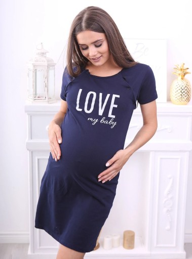 KOSZULA CIĄŻOWA DO KARMIENIA ROZPINANA NAPY FORMOMMY LOVE GRANATOWA L