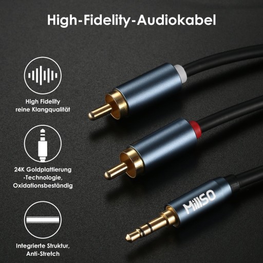 Кабель RCA с разъемом Aux для стереоаудио, кабель RCA Y с разъемом 3,5 мм на 2 дюйма (польский)