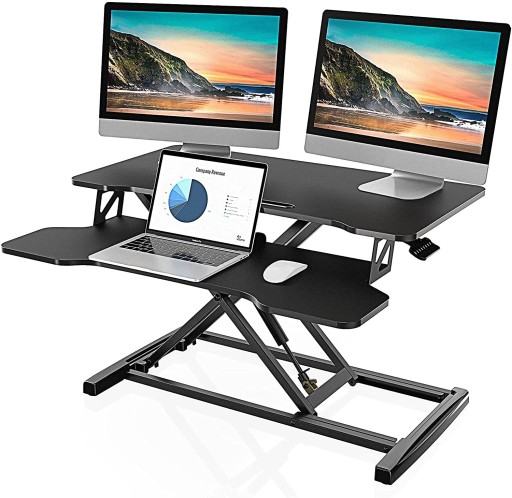 STOLIK POD LAPTOPA ROZKŁADANY 2 POZIOMY CZARNY 91C
